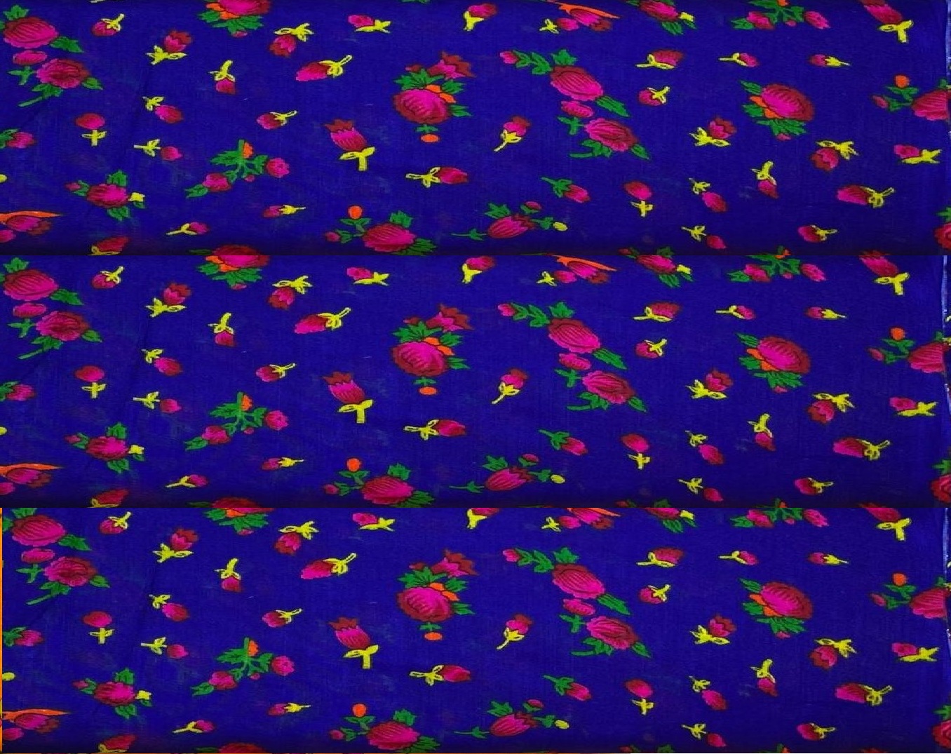 Acrylic Blue Normal Flowers 22.8x36